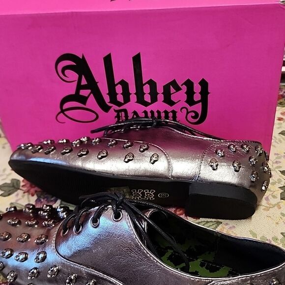 Abbey Dawn By AVRIL LAVIGNE TOUGH CROWD OXFORD FLAT IN PEWTER SZ 7 NWT &… - Picture 8 of 11